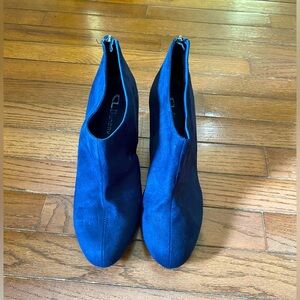 Royal Blue Suede Wedges
